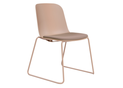 Juno Plastic Chair - Dusty Pink